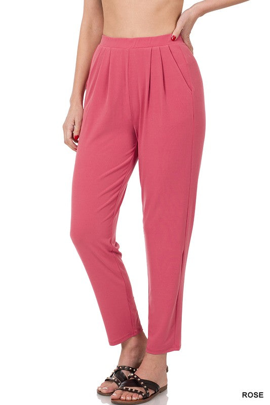 Pleated, Pocketed, Dress Pants in Multiple Colors