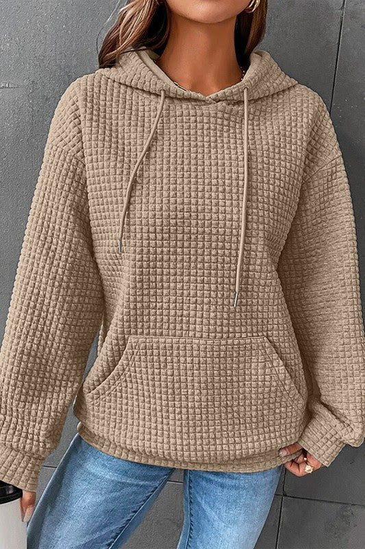 Lattice talk texture hoodie
