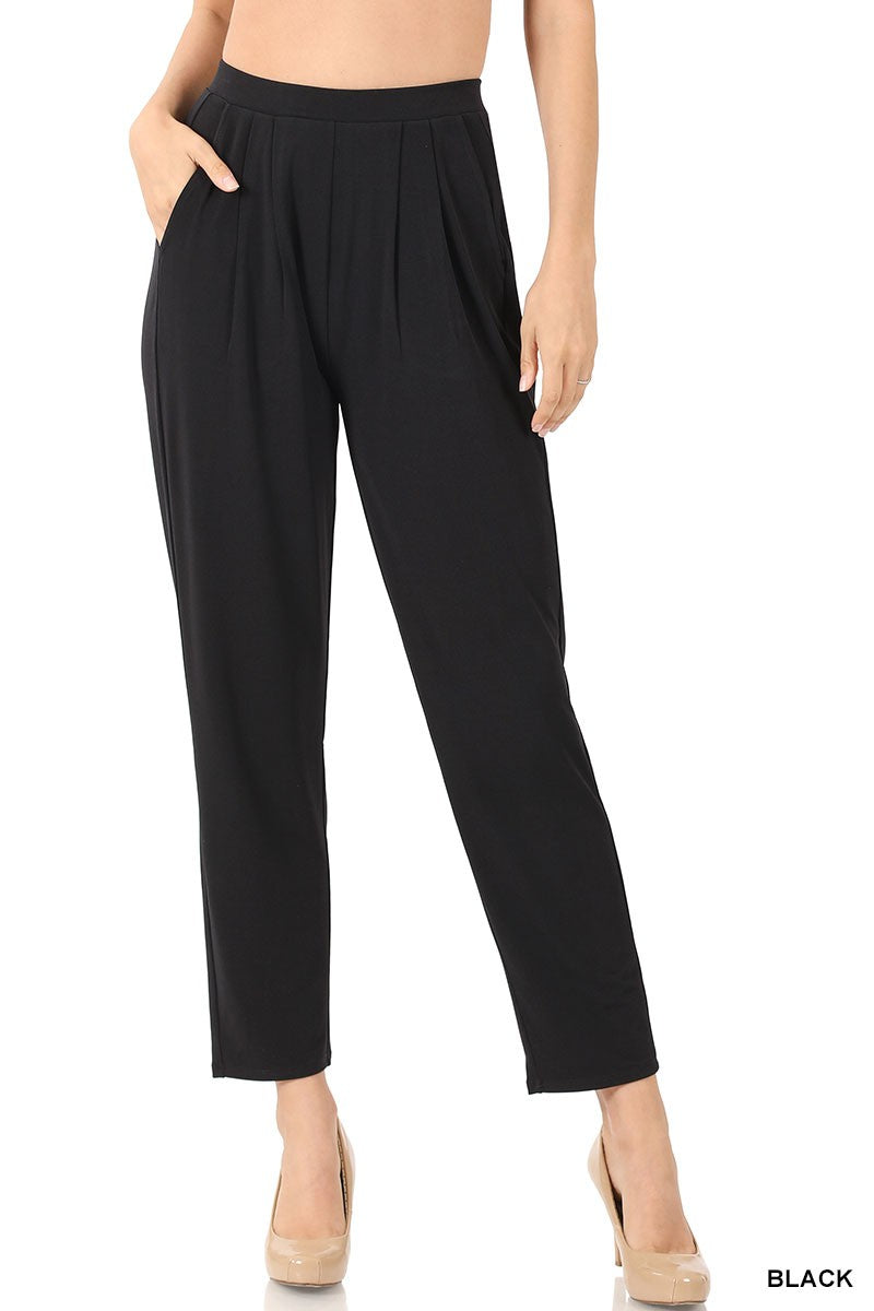 Pleated, Pocketed, Dress Pants in Multiple Colors