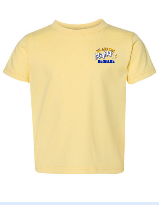 We are the Mighty Runners, tee toddler through adult in multiple colors