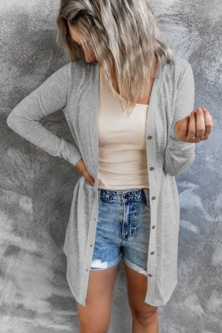 Katy, cardigan in Grey(SWH)
