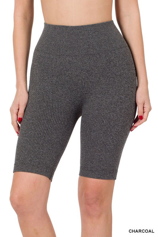 Ribbed Biker Shorts