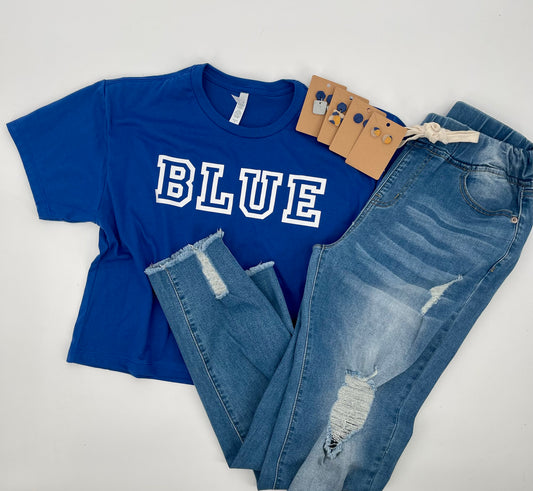 BLUE crop top